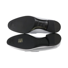 将图像加载到图库查看器中，HERMES Mocassins Royale Gris Argent Chevre Metallize Size 36
