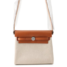 将图像加载到图库查看器中，HERMES Herbag zip Ecru/Fauve Toile H Vache Hunter Leather Size Mini
