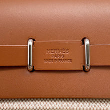 将图像加载到图库查看器中，HERMES Herbag zip Ecru/Fauve Toile H Vache Hunter Leather Size Mini
