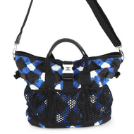 CHANEL Airline Shoulder Bag Blue/White/Black Nylon