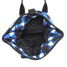 将图像加载到图库查看器中，CHANEL Airline Shoulder Bag Blue/White/Black Nylon
