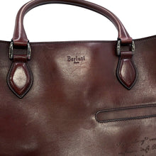 Load image into Gallery viewer, Berluti Calligraphy Tote Bag Brown Leather
