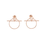 HERMES Echappee Loop Earrings Size PM 18K Pink Gold