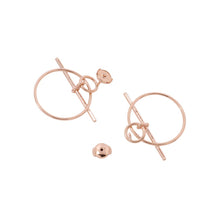 将图像加载到图库查看器中，HERMES Echappee Loop Earrings Size PM 18K Pink Gold
