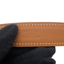 Load image into Gallery viewer, HERMES KohlBaroque Belt Size 31.5" Black/Gold Epsom Box Calf Leather
