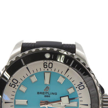 将图像加载到图库查看器中，BREITLING Superocean Automatic 44 W44mm Stainless Steel Rubber Turquise Blue DialA17376211L2S1
