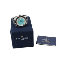 将图像加载到图库查看器中，BREITLING Superocean Automatic 44 W44mm Stainless Steel Rubber Turquise Blue DialA17376211L2S1
