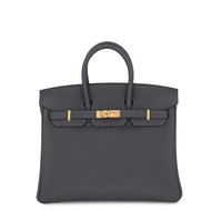 HERMES Birkin Ardoise Togo Leather Size 25