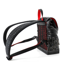 Load image into Gallery viewer, Christian Louboutin Explorer Funk Studded Backpack Black/Red3215038 Leather Canvas Size Small
