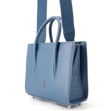 将图像加载到图库查看器中，Christian Louboutin Paloma Denim Top Handle Blue3245299 Denim Leather Size Mini
