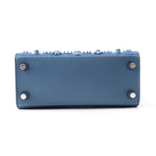 将图像加载到图库查看器中，Christian Louboutin Paloma Denim Top Handle Blue3245299 Denim Leather Size Mini
