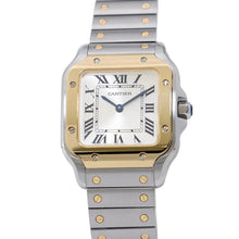 将图像加载到图库查看器中，CARTIER Santos de Cartier watch W34.5mm x H27.0mm Stainless Steel K18YG Silver DialW2SA0033
