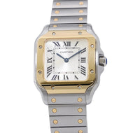 CARTIER Santos de Cartier watch W34.5mm x H27.0mm Stainless Steel K18YG Silver DialW2SA0033