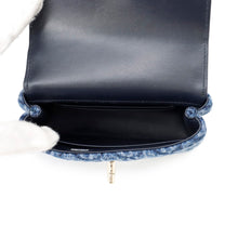 将图像加载到图库查看器中，CHANEL Matelasse Coco Handle 2WAYHandbag BlueAP4244 Washed Denim Calf Leather Size Mini mini

