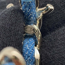 将图像加载到图库查看器中，CHANEL CC Logo Hoop Earrings DenimABF160 Denim Metal
