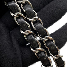 Load image into Gallery viewer, CHANEL Matelasse Double Flap Chain Shoulder Bag Black/WhiteA01112 Tweed Size 25
