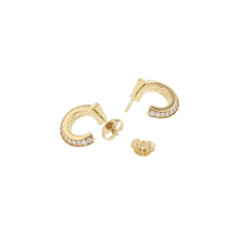 将图像加载到图库查看器中，TIFFANY&amp;Co. T One Hoop Diamond Earrings Size Extra Small69783015 18K Yellow Gold
