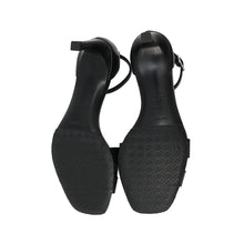 将图像加载到图库查看器中，HERMES Sandals Joy Black Leather Size 36
