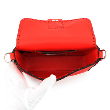 将图像加载到图库查看器中，FENDI Selleria Baguette 2-Way Chain Shoulder Bag Red8BS017 Leather Size Mini
