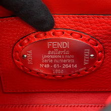 将图像加载到图库查看器中，FENDI Selleria Baguette 2-Way Chain Shoulder Bag Red8BS017 Leather Size Mini
