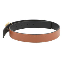 Load image into Gallery viewer, LOEWE Anagram Belt Reversible Size 65/26 Tan/Black Leather
