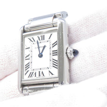 将图像加载到图库查看器中，CARTIER Tank mast SM H29.5mm×W22mm Stainless Steel Silver DialWSTA0051
