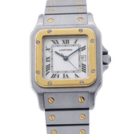 CARTIER Santos Galve LM H40.8mm×W29.0mm Stainless Steel K18YG White Dial81036288