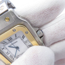 Load image into Gallery viewer, CARTIER Santos Galve LM H40.8mm×W29.0mm Stainless Steel K18YG White Dial81036288
