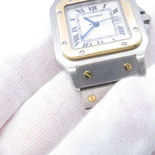 Load image into Gallery viewer, CARTIER Santos Galve LM H40.8mm×W29.0mm Stainless Steel K18YG White Dial81036288

