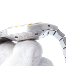 Load image into Gallery viewer, CARTIER Santos Galve LM H40.8mm×W29.0mm Stainless Steel K18YG White Dial81036288
