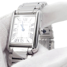 将图像加载到图库查看器中，CARTIER Tank mast SM H29.5mm×W22mm Stainless Steel Silver DialWSTA0051
