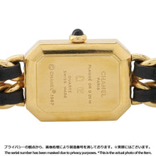Load image into Gallery viewer, CHANEL Premiere L H26ｍｍ×W20mm Gold Plated Leather Black DialH0001
