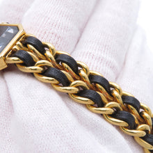 Load image into Gallery viewer, CHANEL Premiere L H26ｍｍ×W20mm Gold Plated Leather Black DialH0001

