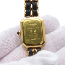 Load image into Gallery viewer, CHANEL Premiere L H26ｍｍ×W20mm Gold Plated Leather Black DialH0001
