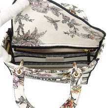 将图像加载到图库查看器中，Dior Lady D-Lite 2WAY Bag White/Multicolor Canvas Size Medium

