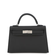 HERMES Mini Kelly 2 Black Epsom