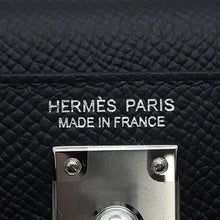 将图像加载到图库查看器中，HERMES Mini Kelly 2 Black Epsom
