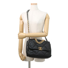 将图像加载到图库查看器中，CHANEL CHANEL 19 Dixneuf Matelasse Shoulder Bag BlackAS1161-B04852-94305 Lambskin Size Large
