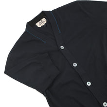 将图像加载到图库查看器中，HERMES Short-sleeved cardigan 《H Baltack》 Size S Navy Cotton100%
