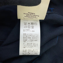 将图像加载到图库查看器中，HERMES Short-sleeved cardigan 《H Baltack》 Size S Navy Cotton100%
