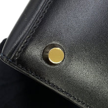 Load image into Gallery viewer, HERMES Kelly Sellier Black Box Calf Leather Size 25
