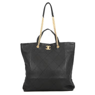 CHANEL Matelasse Maxi Shopping Tote BlackAS3128-B07642-94305 Soft Caviar Leather
