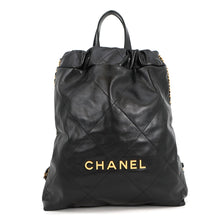 Load image into Gallery viewer, CHANEL CHANEL22 Backpack BlackAS3859-B08037-94305 Shiny Calf Leather Size Small
