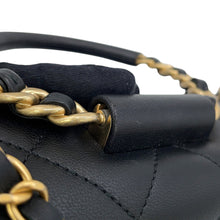 将图像加载到图库查看器中，CHANEL Matelasse Top Handle Mini Flap Bag BlackAS1357 Lambskin

