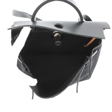 将图像加载到图库查看器中，HERMES Herbag Zip SPO Black Toile Officier Vache Hunter Leather Size PM
