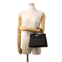 Load image into Gallery viewer, HERMES Kelly Sellier Black Epsom Size 25
