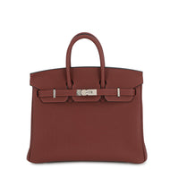 HERMES Birkin Rouge H Togo Leather Size 25