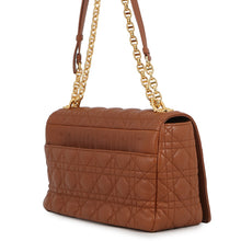 Load image into Gallery viewer, Dior Caro ChainShoulder Bag Brown Leather Size Large
