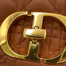 Load image into Gallery viewer, Dior Caro ChainShoulder Bag Brown Leather Size Large
