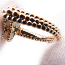 将图像加载到图库查看器中，Van Cleef &amp; Arpels Vintage Alhambra Reversible Ring Size 48/#8VCARPGV548/VCARPGV500 18K Pink Gold
